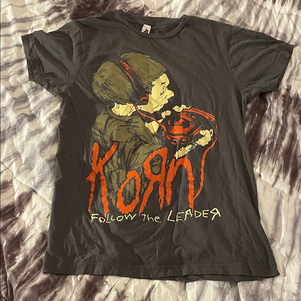 Korn “Follow The Leader” Graphic Tee - Charcoal